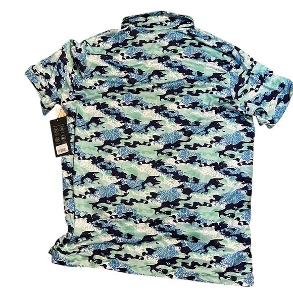 Caddy Cart Golf Polo NWT Moisture Wicking Breathable Large UPF 50 Golf Fishing - Picture 3 of 11